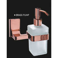 Brass Square Soap Dispenser - Brass, 4x4x16 Cm, Silver | Mirror-polished, Corrosion-resistant, Leak-proof, Manual Pump