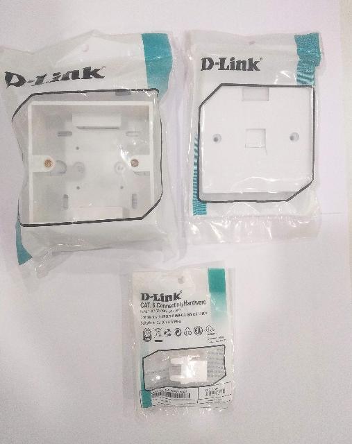 D-Link RJ45 CAT6E LAN I-O + Gang Box