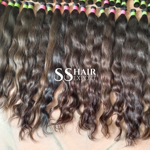 Human Hair Extensions for Braids Indian Hair Natural Weaving Wholesale Vendor