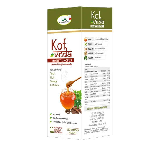 Kof Veda Honey Linctus Syrup - Packaging Size: 100 Ml