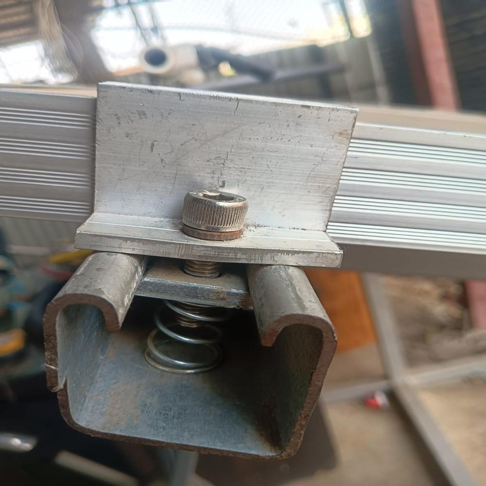 Solar Panel Mounting End Clamp - Color: Silver