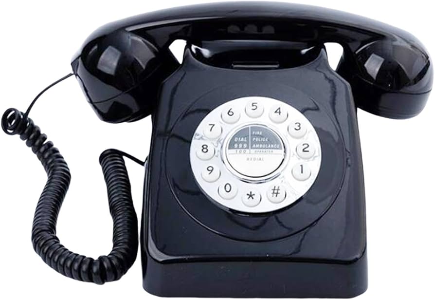 Black Bakelite Rotary Dial Telephone