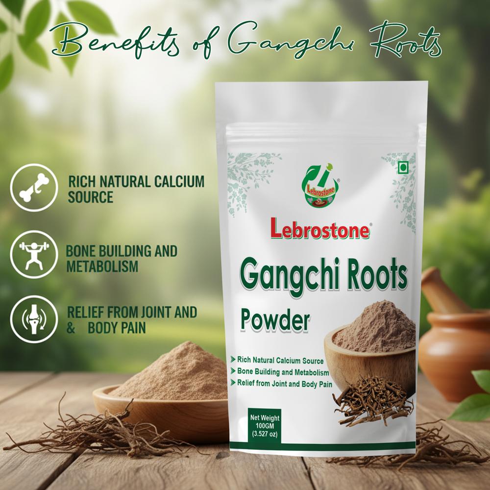 Lebrostone Gangchi Roots Powder  Rich Natural Calcium Source for Bone Strength & Joint Pain Relief(100g)