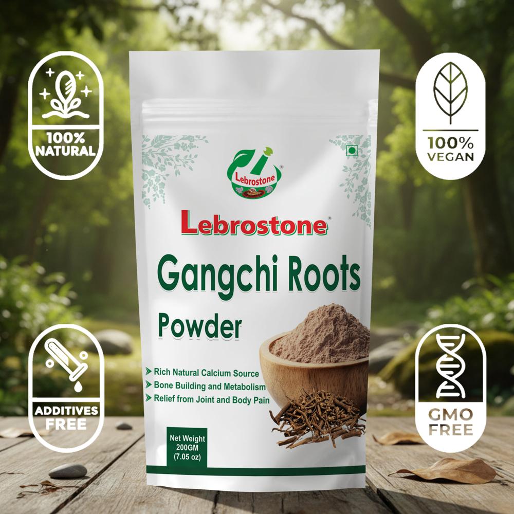 Lebrostone Gangchi Roots Powder  Rich Natural Calcium Source for Bone Strength & Joint Pain Relief(200g)