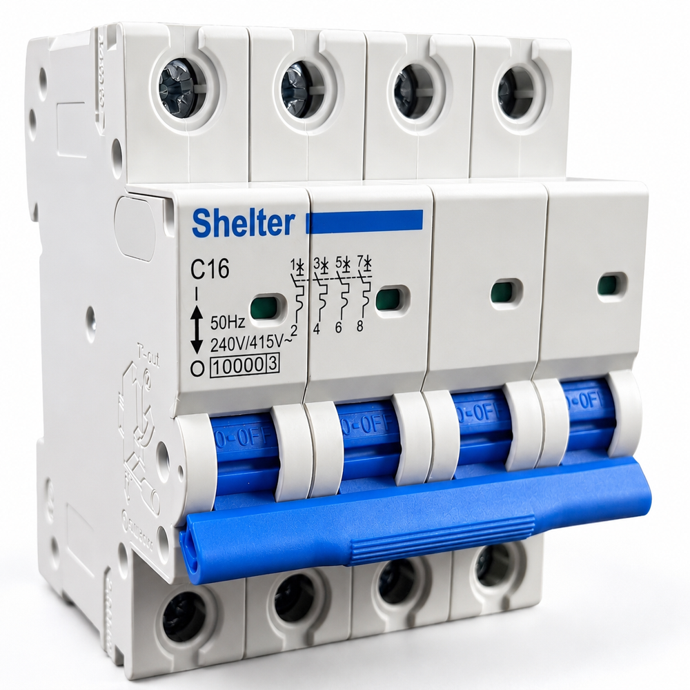 Shelter Fp 16A Ac Mcb - Rated Current: 16 Ampere (Amp)