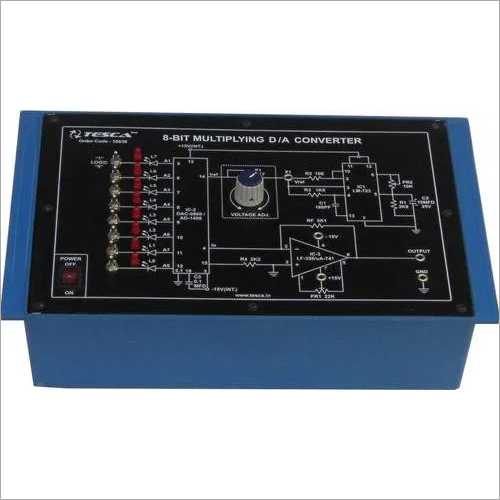 ब्लैक एंड ब्लू 8-बिट मल्टीप्लिंग डिजिटल टू एनालॉग (D/A) कन्वर्टर (AD1408 पर आधारित)