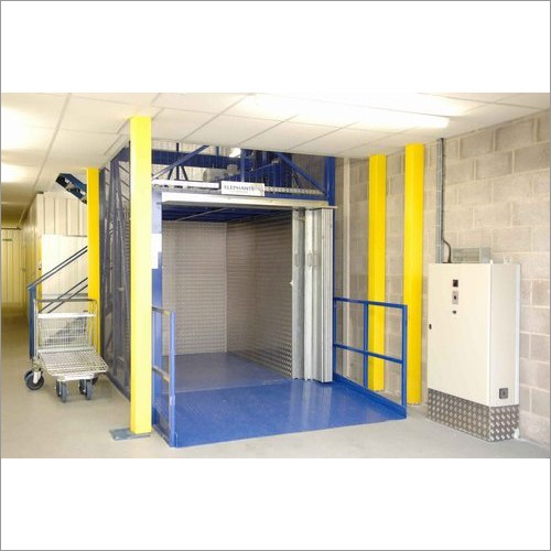 Industrial Goods Lift - Mild Steel, 1 Tonne Load Capacity | Electric-powered With Safety Sensor For Efficient Goods Transport