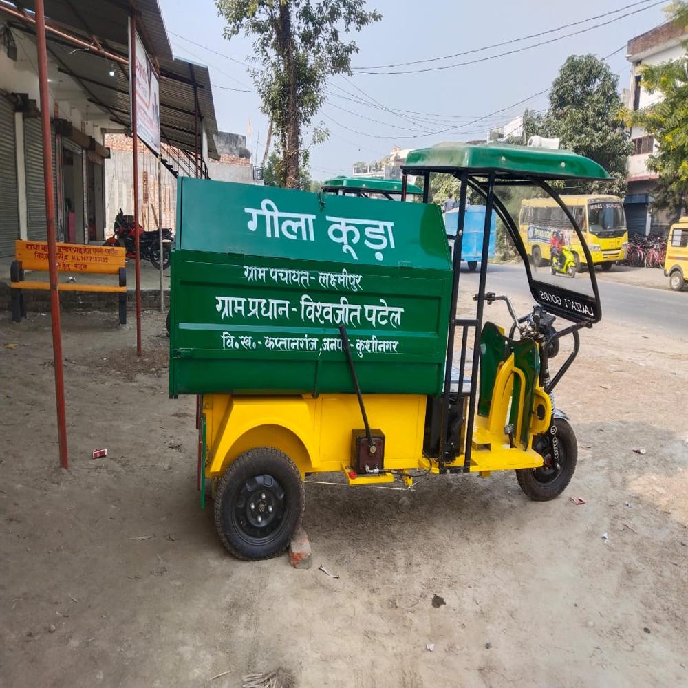 Battery Operated E-Rickshaw Garbage Loader