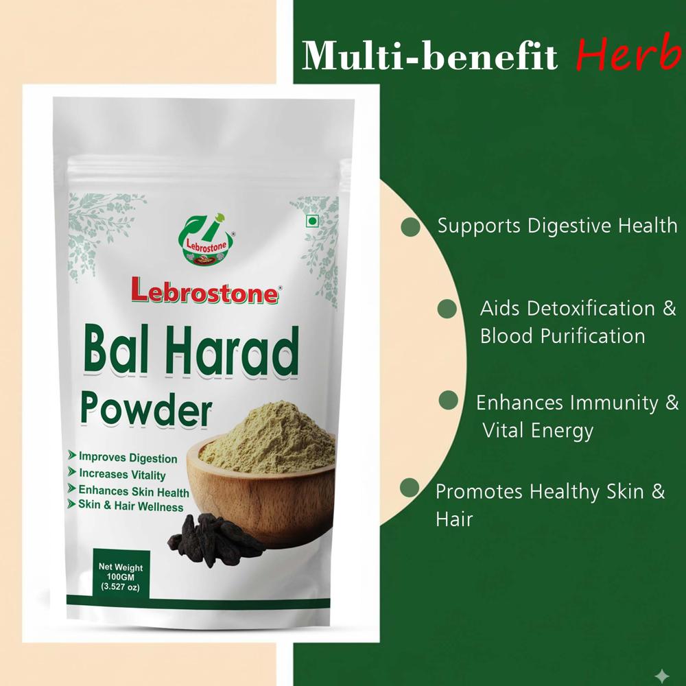 Lebrostone Bal Harad Powder for Digestion, Detox, Immunity, Skin & Hair Health| 100g