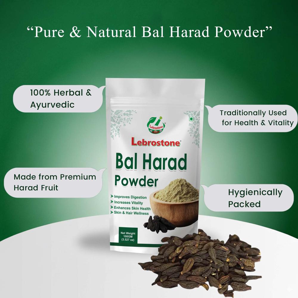 Lebrostone Bal Harad Powder for Digestion, Detox, Immunity, Skin & Hair Health| 100g