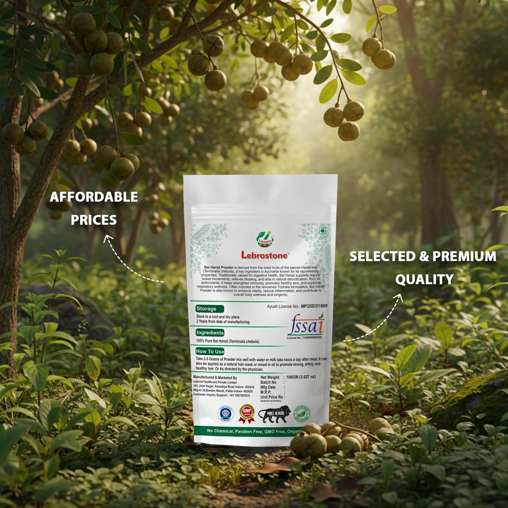 Lebrostone Bal Harad Powder for Digestion, Detox, Immunity, Skin & Hair Health| 100g