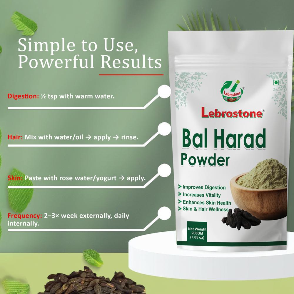 Lebrostone Bal Harad Powder for Digestion, Detox, Immunity, Skin & Hair Health| 200g