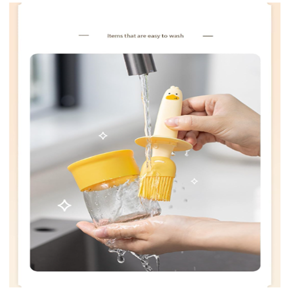 Oil Brush with Pot Container