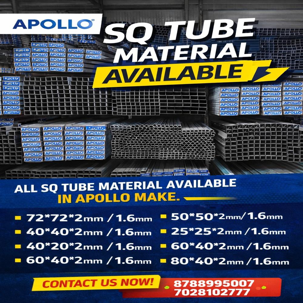 6m Gp Square Pipe - Length: 6  Meter (M)