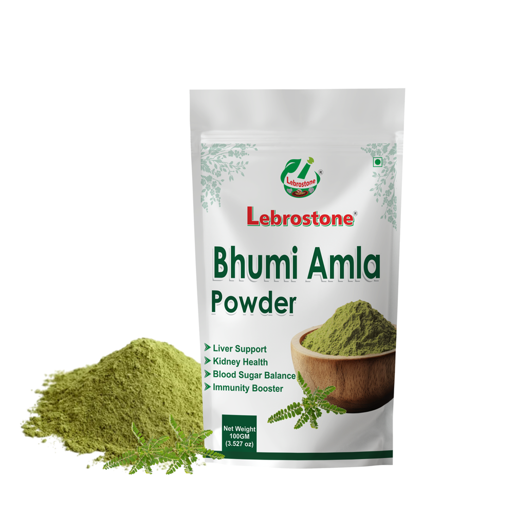Lebrostone Bhumi Amla Herbal Powder For Liver Support, Detox, Immunity, Skin & Hair Health| 100g - Shelf Life: 24 Months