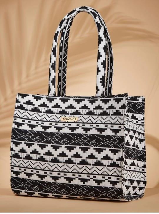 black and white bag fabric