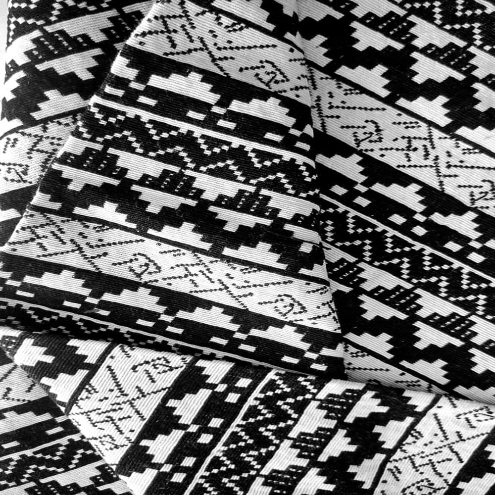 black and white bag fabric