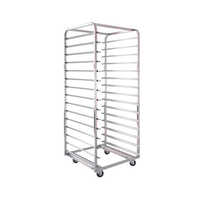 Ss Tray Rack - Stainless Steel 900x600x1650mm, Silver, Adjustable Tray Spacing, Mobile With Locking Casters