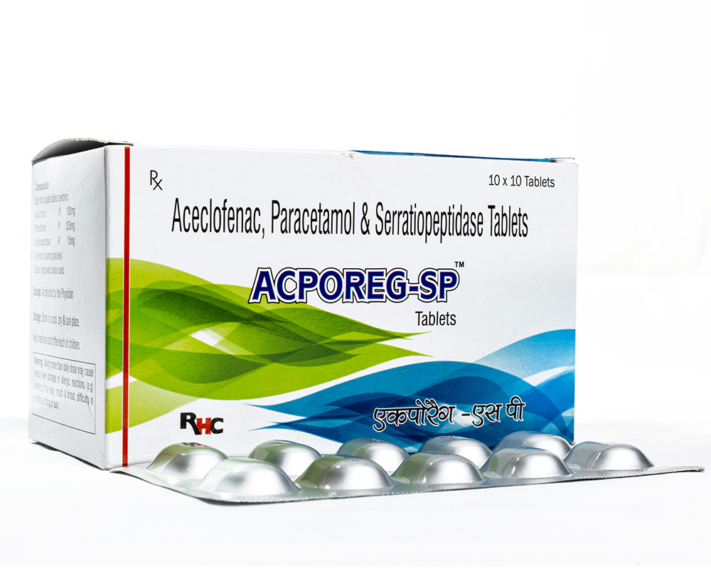 Acelofenac Paracetamol And Serratiopeptidase Tablets