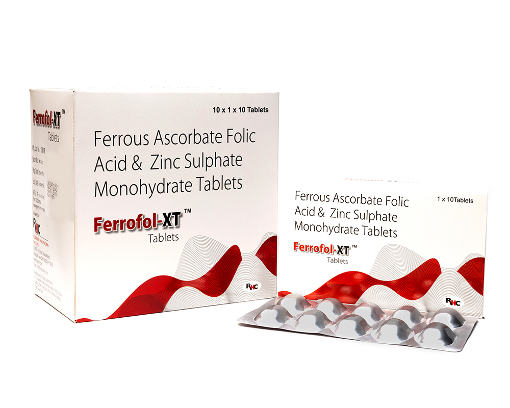 Ferrous Ascorbate Folic Acid And Zinc Sulphate Monohydrate Tablets