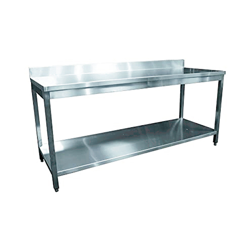 SS Work Table With Bottom Shelf
