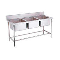 Ss Three Sink Unit