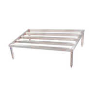 Ss Dunnage Rack - Stainless Steel, 48x20x12 Inches, Matt Finish | Corrosion Resistant, Slatted Top, Anti-slip Tubular Legs