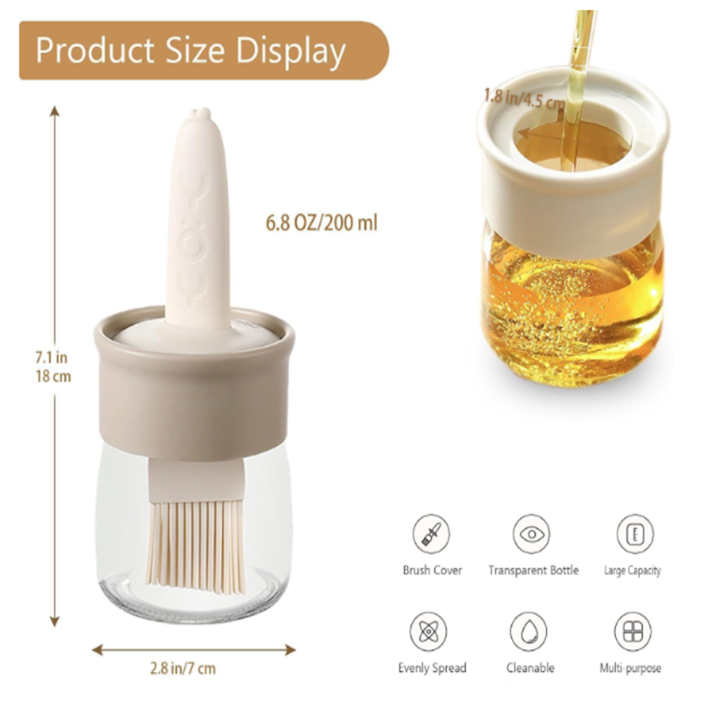 Oil Brush with Pot Container