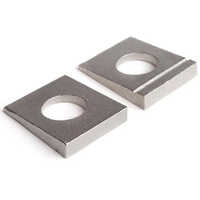 Stainless Steel Taper Washer - M6 To M36, Silver, 4 Mm Thick | Polished Surface, Machined Edges, Up To 250 Hv Hardness
