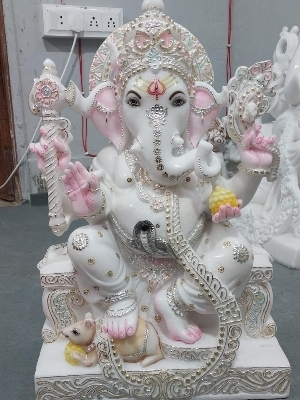 Ganesh Statue - Color: White
