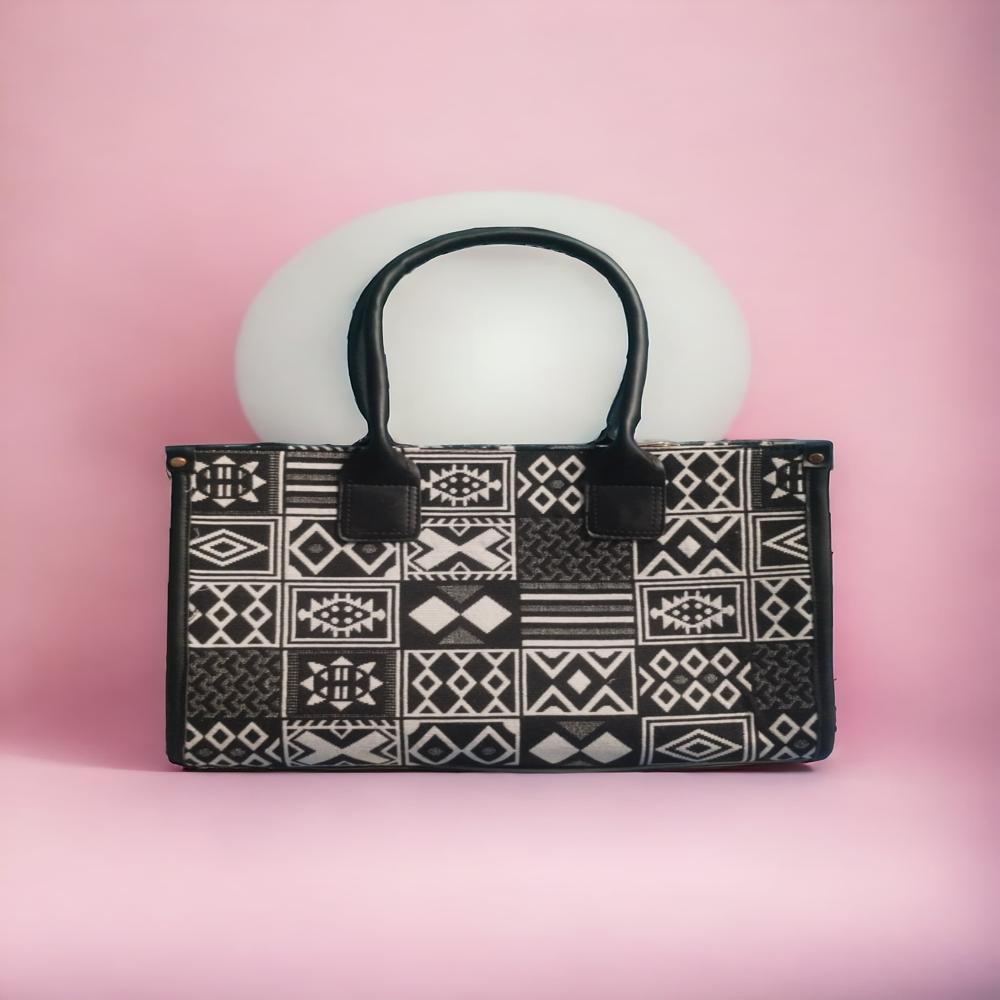 black and white bag fabric