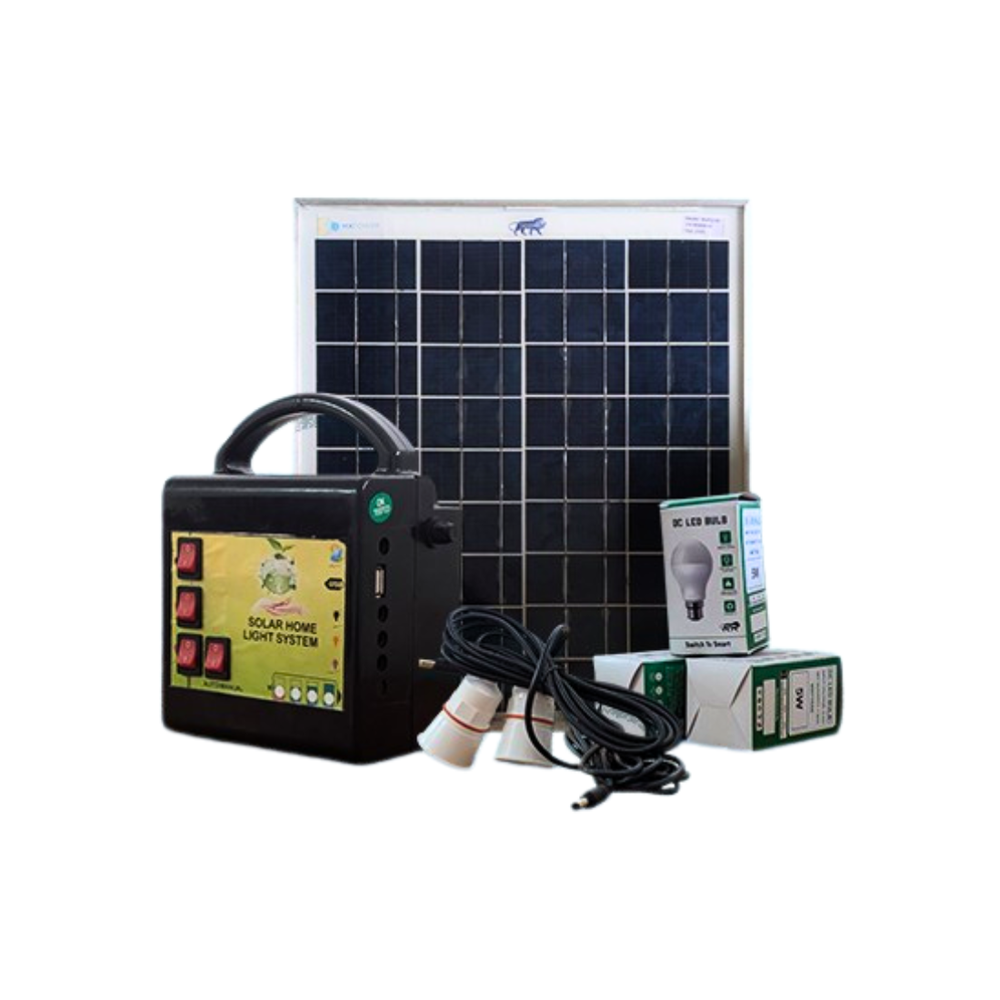 Solar Mini Home Light System With Fan - 30x35x40 Inch, 10 Watt Power, 220 Volt Input, Maintenance-free, Automatic Switch Mode, Multiple Solar Cells, Warranty Included