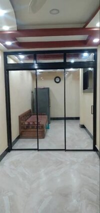 Aluminium Glass Partition - Color: Black