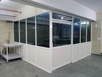 Aluminium Office Partition Work - Color: Silver/grey (customizable)