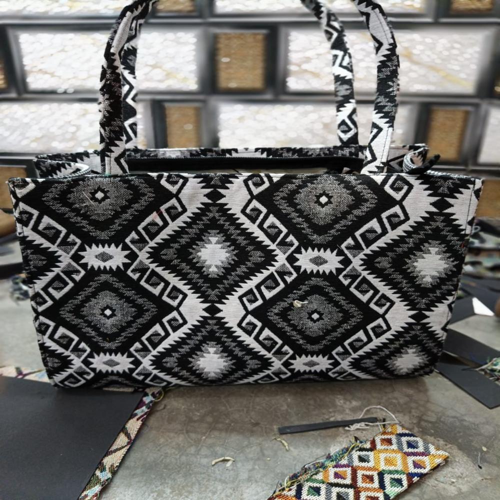 black and white bag fabric