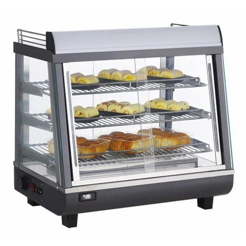 Tabletop Hot Display Counter - Color: Silver With Clear Glass