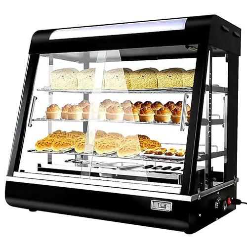 Tabletop Hot Display Counter - Color: Silver With Clear Glass