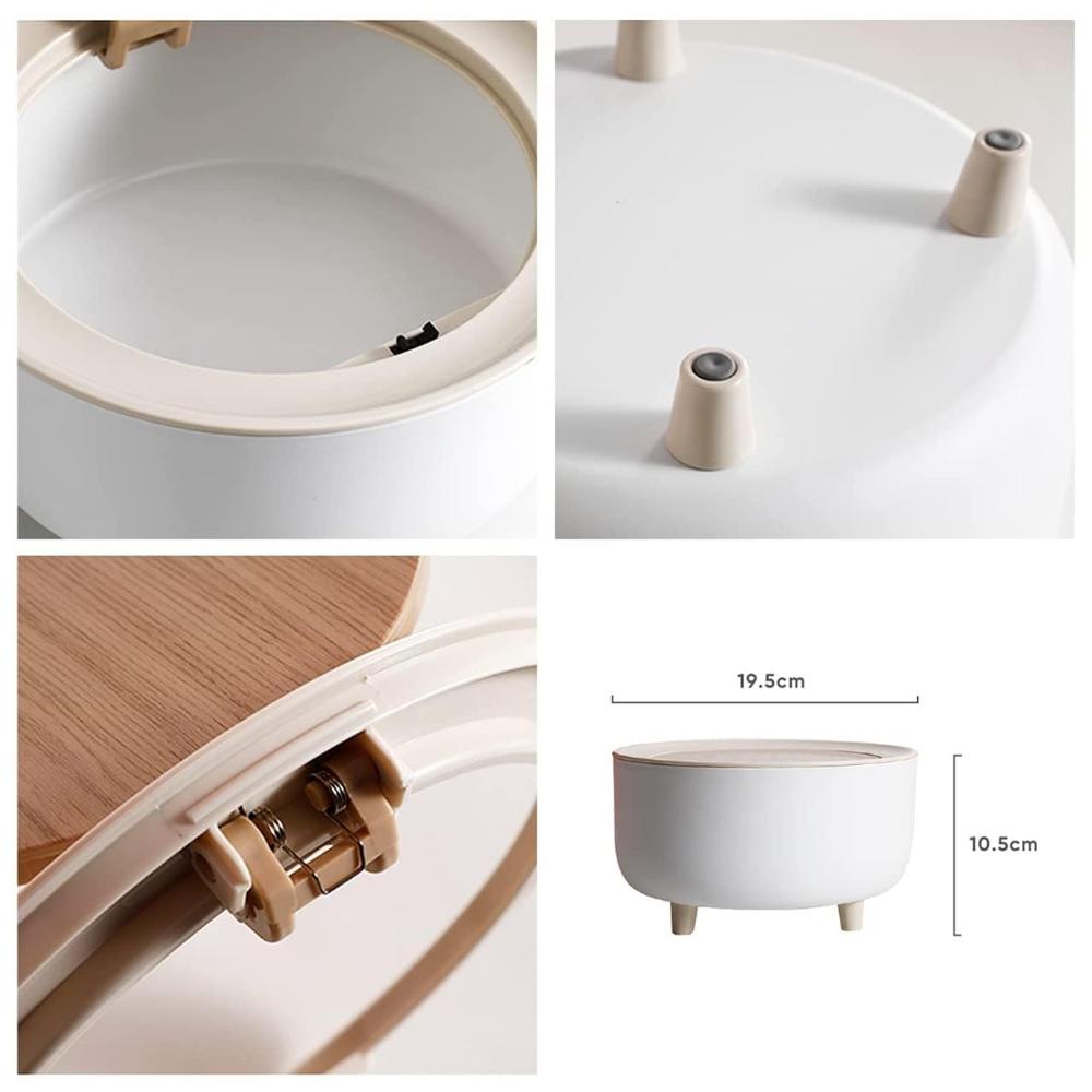 2 liter Small Countertop Press Top Tabletop  Dustbin