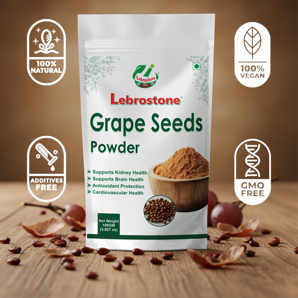 Lebrostone Grape Seed Powder  Heart Health, Antioxidants, Immunity & Weight Management(100g)