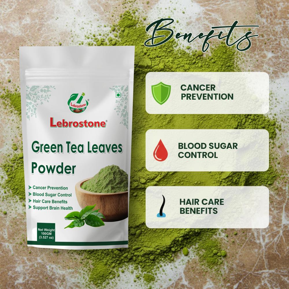 Lebrostone Green Tea Leaves  Supports Immunity, Metabolism & Overall Health(100g)