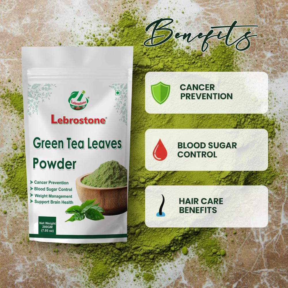 Lebrostone Green Tea Leaves  Supports Healthy Blood Sugar & Hair Care Benefits(200g)