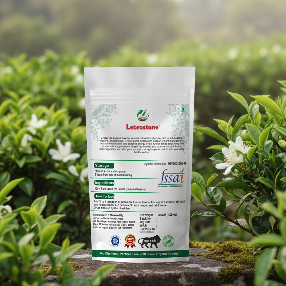 Lebrostone Green Tea Leaves  Supports Healthy Blood Sugar & Hair Care Benefits(200g)