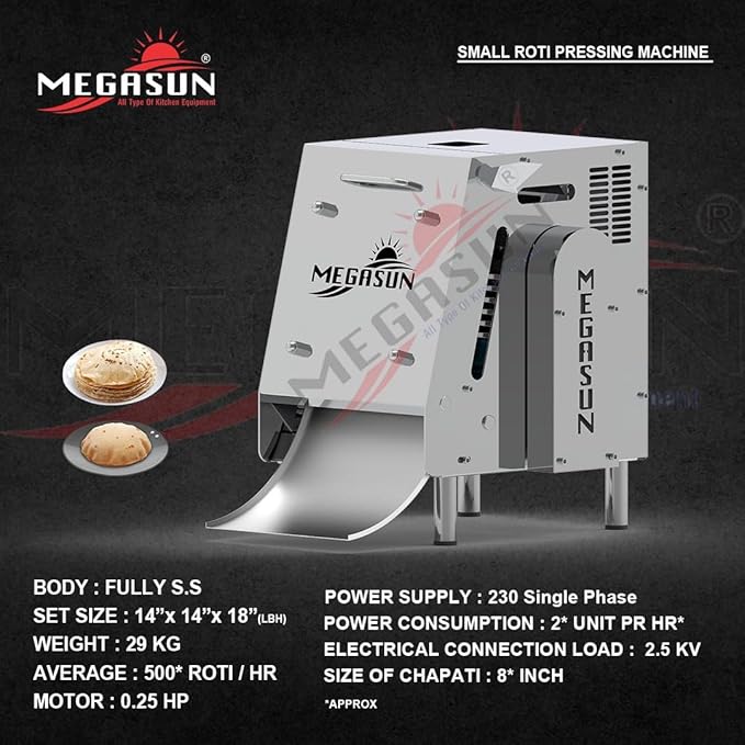 automatic chapati pressing machine