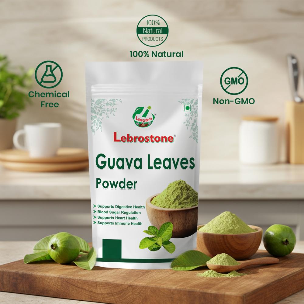 Lebrostone Guava Leaves Powder  Natural Blood Sugar Support, Immunity & Digestion Aid, Healthy Skin(200g)