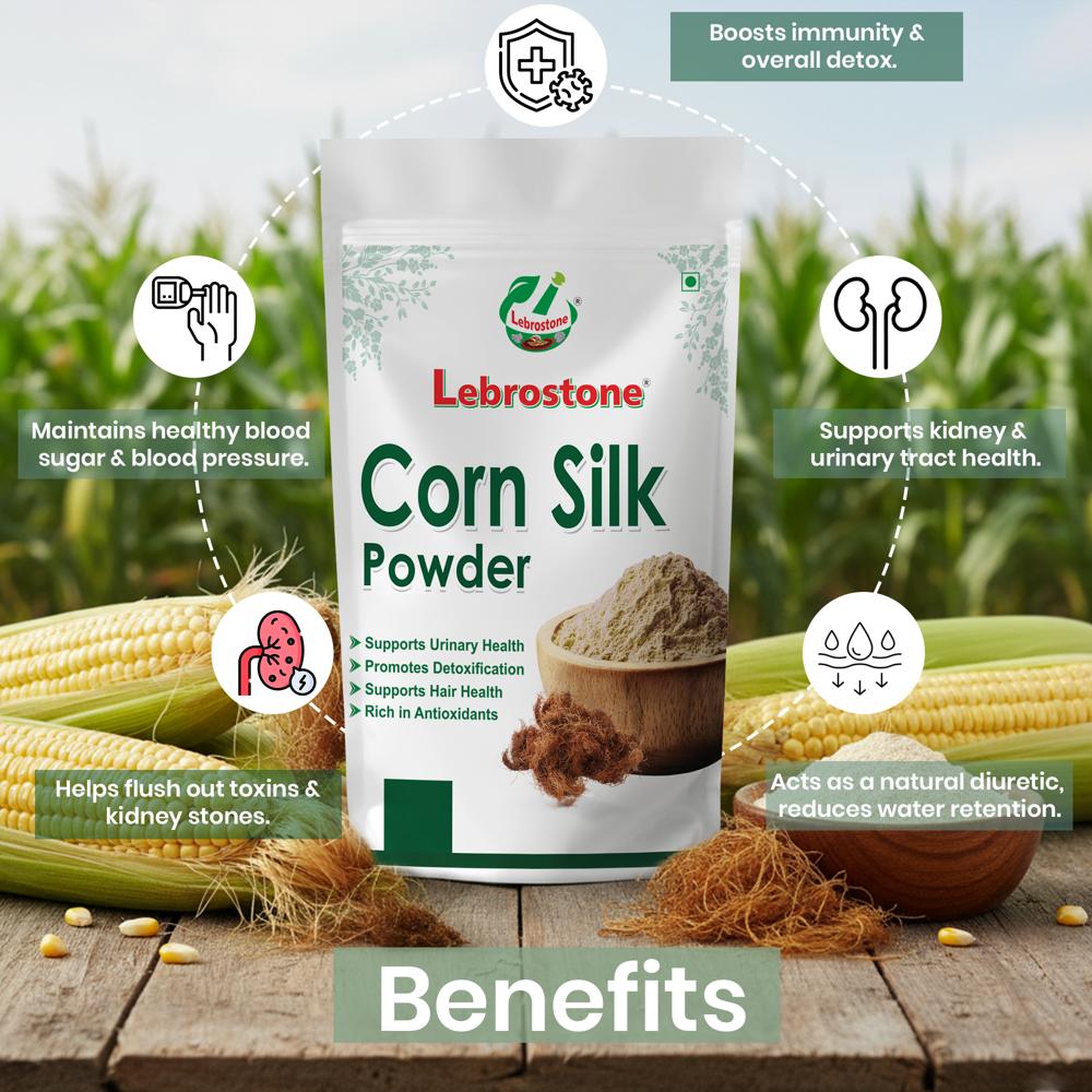 Lebrostone Corn Silk Herbal Powder for Hair Growth, Immunity Support & Liver Health| 200g