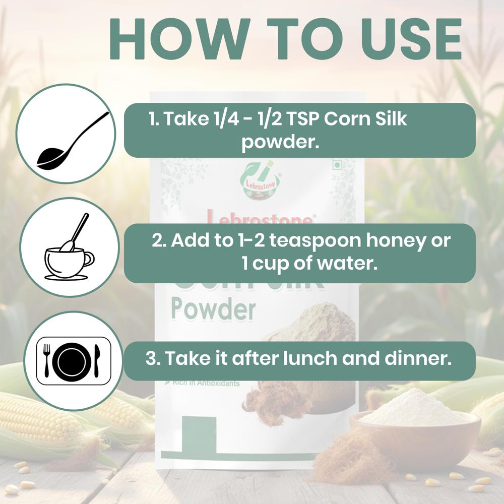 Lebrostone Corn Silk Herbal Powder for Hair Growth, Immunity Support & Liver Health| 200g
