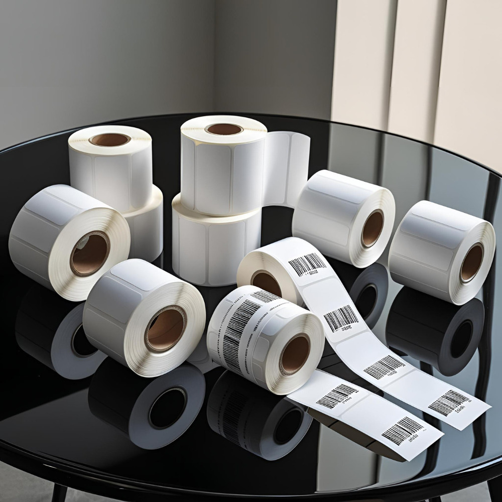 Multi-Size Barcode Label - Color: White