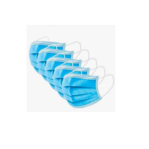 3 Ply Non Woven Disposable Face Mask with Meltblown Filter