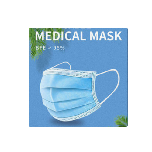 Disposable 3Ply Mask Face With Earloop