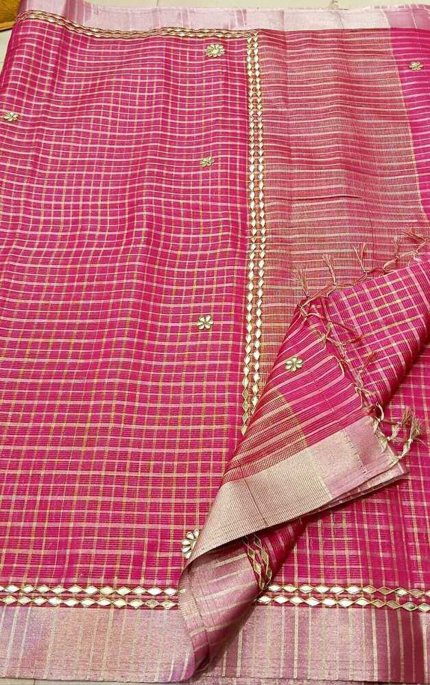 Ladies Hand Gotta Patti Work Sarees
